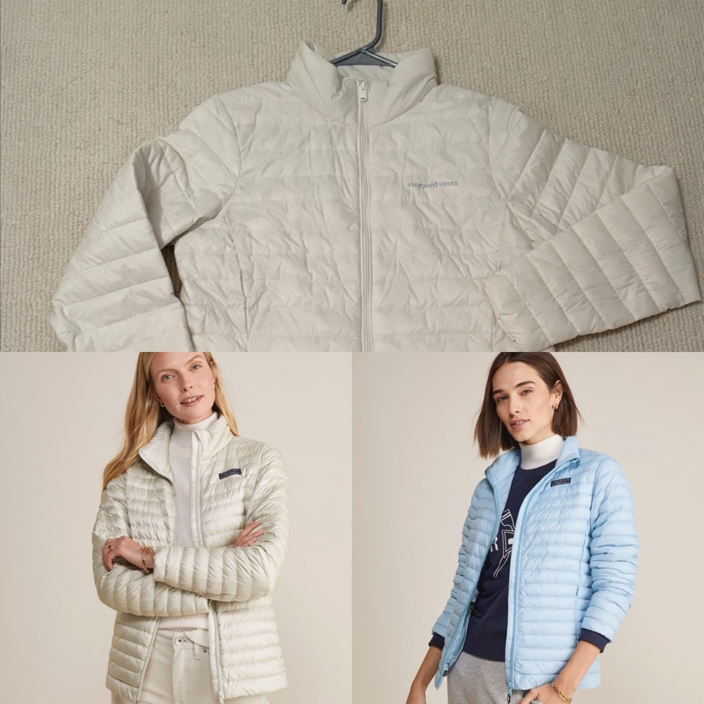 Vineyard Vines white  light weight Quilted Jacket